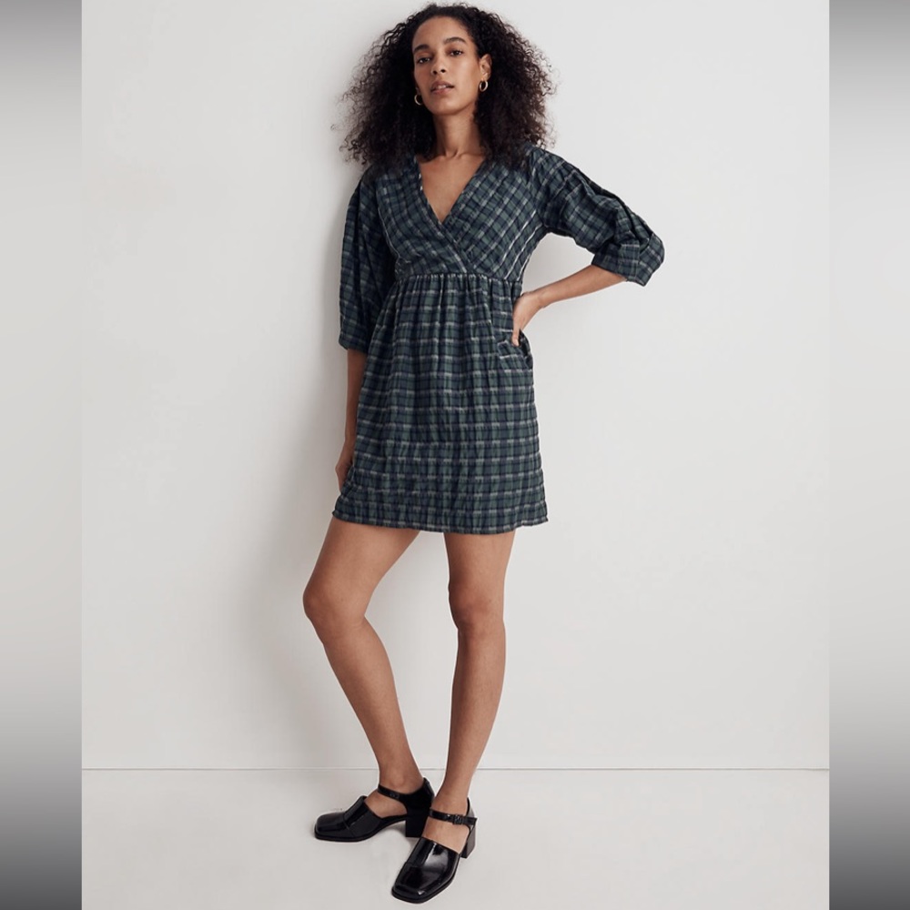 🏷️ Madewell Marianna Puff-Sleeve Mini Dress